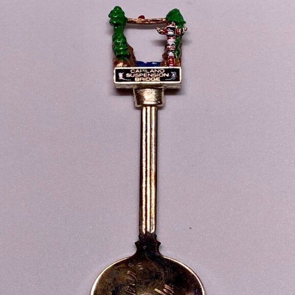 Souvenir Spoon Capalino Suspension Bridge Great Britain B.C. VTG Collectible - Picture 3 of 7